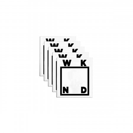 WKND AUG LOGO STICKER BLACK (20/PACK)