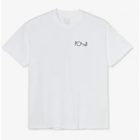 PSC-Stroke Logo Tee -White -M