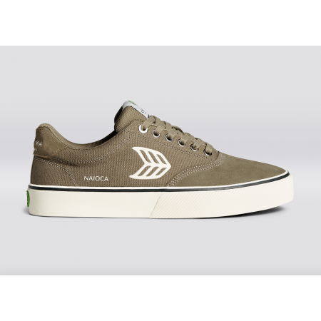 Cariuma-NAIOCA Skate Burnt Sand Suede and Canvas Ivory Logo